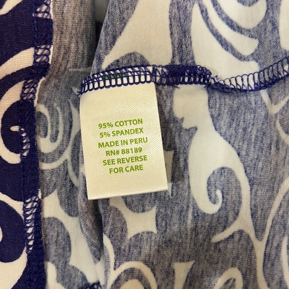 Lilly Pulitzer Michele Tide Pools V-Neck Tee - S - Picture 10 of 12